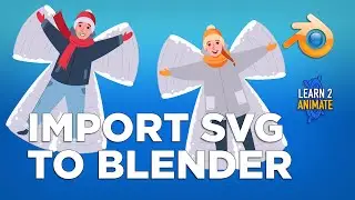 Snow Angels: SVG to Blender Grease Pencil Animation. Magic in 2D Animation!