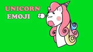 Unicorn Emoji | Green Screen Effects | Free Download | 4K | Chroma Key | VFX