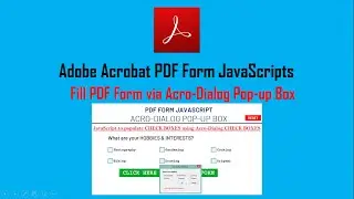 PDF Form JavaScript to fill CHECK BOXES via Acro Dialog CHECK BOXES