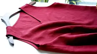 DIY V-Neck Linen Top From Scratch | How To Sew V-Neck Top | Thuy Sewing