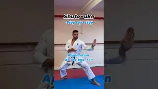 Shuto-uke step-by-step + application #karate #shotokan #martialarts #stepbystep