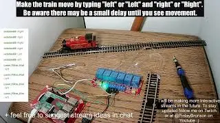 A Timelapse of my Interactive model Train stream.