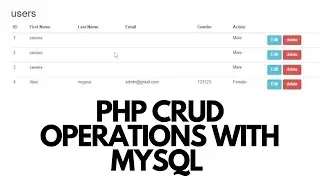 PHP CRUD Tutorial with MySQL & Bootstrap 4 (Create, Read, Update, Delete)