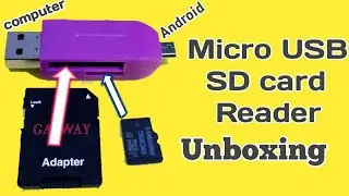 Micro USB OTG to USB 2.0 Adapter SD/Micro SD card Reader/micro SD adapter Universal Unboxing