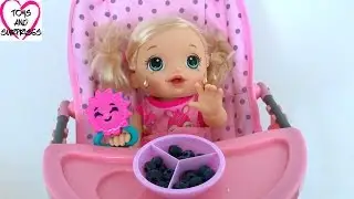 Baby Alive Baby Doll refuses to eat lunch and throws a tantrum