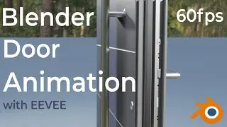 Blender - Modern aluminium front door Animation using EEVEE