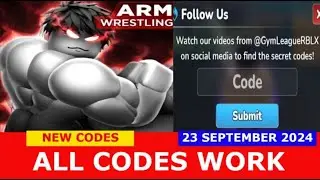 *ALL CODES WORK* [💪ARM WRESTLE] Gym League ROBLOX | NEW CODES | SEPTEMBER 23, 2024