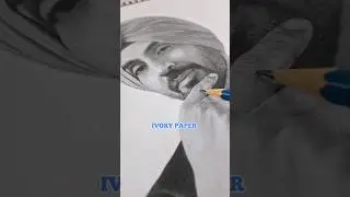 Do you know this about DILJIT DOSANJH's Drawing  ?? #portraitdrawing #art #sketch