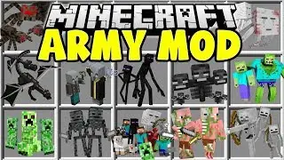 Minecraft ARMY MOD | MAKE ANY MINECRAFT MOB FIGHT FOR YOU!!