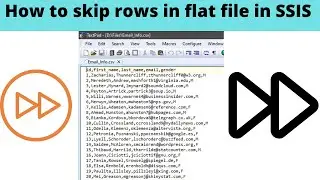 91 How to skip rows in flat file in SSIS | How to skip rows in CSV file in SSIS