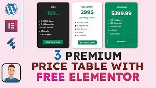 How To use Elementor WordPress for Price Table Design - Elementor Web Design Inspiration 2022