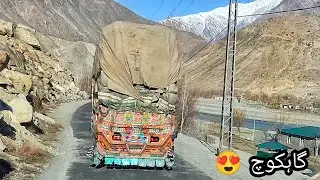 Hino Truck on Dangerous Roads of Gilgit Baltistan | Beauty of Pakistan | Gilgit Gahkoch