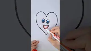 Рисуем 😃улыбающееся ❤️сердечко |  Рисуем улыбающееся сердце