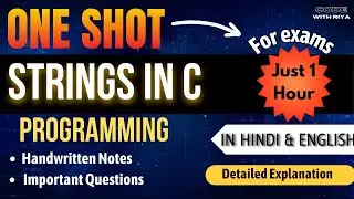 One Shot Strings in C Programming | Complete Tutorial with Questions