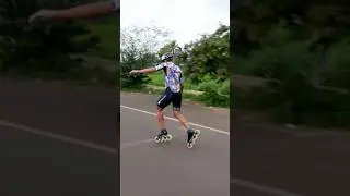 Fastest 100m backwards on inline skates using two wheels - 14.84 seconds by Shivganga RSC 🇮🇳