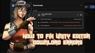 How to FIX Unity Editor Installation Error | Validation Failed | Storage Full | Orange Errors