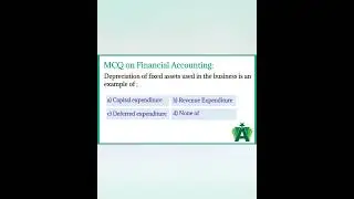 Financial Accounting MCQ | MCQ on Depreciation | 