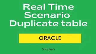 Oracle Real Time Scenarios, SQL in Oracle