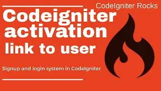 Email activation link to the user in Codeigniter 3 | Send verification link in Codeigniter 3