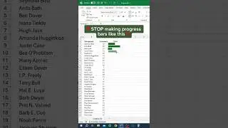 Progress Bars in Excel‼️ #excel #exceltips #exceltutorial