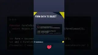Javascript, Form Data To Object 