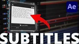 How To Create & Add Subtitles In Adobe After Effects With SF-Subtitles Script