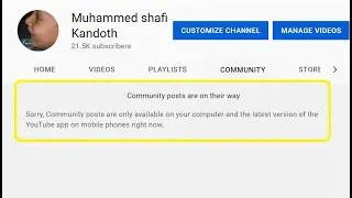 How to Fix 'Community Posts on there way. Sorry, Community posts are only available on your ...'