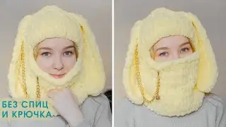 BALAKLAVA from Alize Puffy with ears I Knitting by hand I TikTok trend 🔥