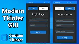 Switch Pages in Modern Tkinter GUI | Custom Tkinter Program | Tkinter Modern Interface