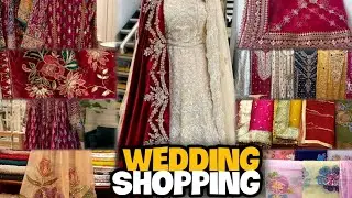 Bridal dresses and Hand painted Nikah dupatta | Wedding shopping ideas