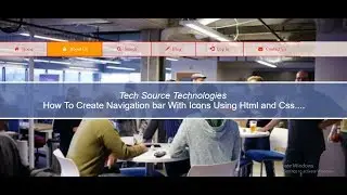 Navigation bar with icons Using Html and Css | Navigation bar With Icons In Html Css