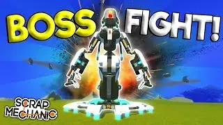 AI ROBOT BOSS FIGHT! - Scrap Mechanic Creations Gameplay - Best Builds