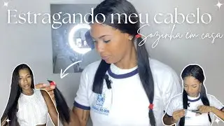 Cortando meu cabelo sozinha | fiz tudo errado sem perceber