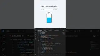 Fill the Bottle Animation with HTML, CSS & JavaScript | Creative Web Design Tutorial #shortsfeed