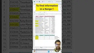 To find information in Range‼️Use Amazing Lookup Functions #exceltips #excel #exceltutorial #shorts