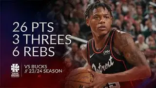 Marcus Sasser 26 pts 3 threes 6 rebs vs Bucks 23/24 season