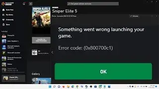 Fix Error Code 0x800700c1 When Launching Any Xbox Game Pass Game On Windows 10/11 PC