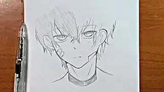 easy anime drawing | how to draw anime boy step-by-step easy