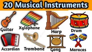 20 Musical Instruments Name || Musical Instruments with pictures || The kituu world