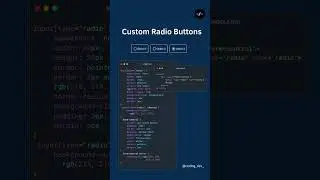 Custom Radio Buttons using CSS 🔥