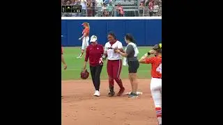 BIG COLLISION in the Womens College World Series #shorts