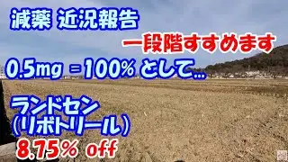 【減薬】 ランドセン（リボトリール） 8.75％ off 【一段階すすめます..😓】　　／ パニック障害、うつ　　　／ 0.5mg=100%として