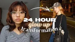 changing my ENTIRE appearance in 24 hours 💇🏼‍♀️✨*GLOW UP TRANSFORMATION*