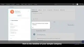 How to check the timeline of a company in HubSpot @HubSpot