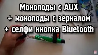 Моноподы AUX с зеркалом и без.  Все для селфи!