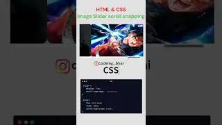 HTML CSS image Slider Scroll Snapping#html #css #animation