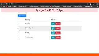 Django Vue JS CRUD App Trailer