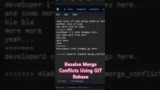 🚀 Resolve Merge Conflicts Using GIT Rebase | Let's Learn DevOps ✨ #tutorial #coding #code