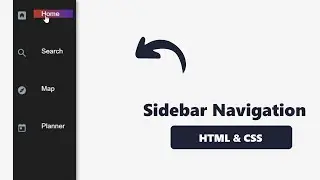 Sidebar Navigation HTML CSS | How To Create a Side Navigation Menu  | Responsive| html for beginners