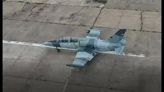 Drone shots during Russian L-39 flight